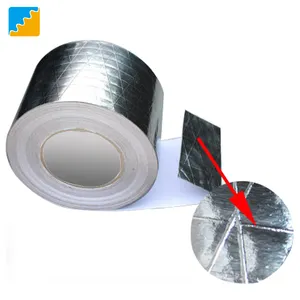 Hotmelt 110mic Aluminiumfolie-glasvezel scrim-Kraft Tape voor glas wol, FSK tape