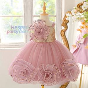 HP Kids 3D Princess <b>Dress</b> Girls Flower Girl Pageant Gown Baby <b>First</b> <b>Birthday</b> Party Wear Toddler Evening Performance Clothing - Product Image 1