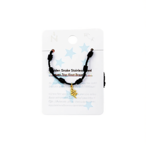 Pulsera de Acero Inoxidable con Nudo de Siete Estrellas y Serpiente Dorada, Brazalete de Moda con Dijes - Product Image 2