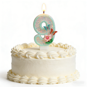 Velas de Cumpleaños Novedosas Hechas a Mano con Forma de Número del 0 al 9, Decoración para Pasteles de Fiesta y Bodas, Mariposa al por Mayor - Product Image 6