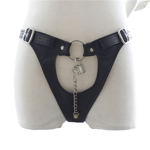 Adult Sex Game Flirting Exotic Accessories Role Play Underwear Sexy Lingerie <strong>Chastity</strong> <strong>Belt</strong> PU Leather Chain Pants For <strong>Female</strong> - Product Image 3