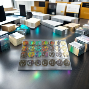 デジタル印刷防偽虹ラベルレーザーシルバーホログラフィック安全シールセキュリティホログラムステッカー - Product Image 1
