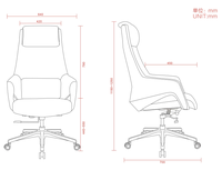 Chaise de direction moderne de luxe en cuir PU, ergonomique, inclinable, réglable en hauteur, pivotante, de haute qualité
