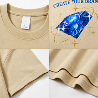 Kaos Katun Murni 280GSM Warna Solid dengan Potongan Oversize, Kaos Polos Streetwear Longgar untuk Grosir Multi Warna