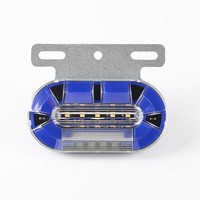 Feu de position latéral LED double COB ovale pour camion et remorque, avec support en aluminium, couleurs ambre, blanc, vert, rouge, bleu, 24V, étanche pour poids lourds