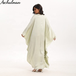 Aschulman Custom Design islamico vestito di abbigliamento musulmano tinta unita <span class=keywords><strong>pipistrello</strong></span> ala modesti abiti da donna Batwing Abaya abiti - Product Image 5