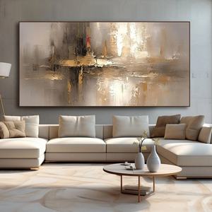 Cuadro Abstracto Grande de Amanecer Silencioso, Arte Contemporáneo en Lienzo, Naturaleza Muerta y Paisaje para Hogar y Galería - Product Image 2