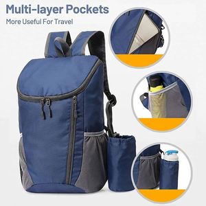 Lightweight Super Portable Waterproof Nylon Zipper Letter Pattern Outdoor Travel Sports Folding <b>Backpack</b> - Product Image 4