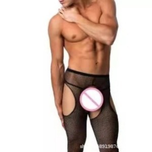 <b>Men</b> Fishnet <b>Bodysuit</b> Spandex Polyester Elastic See Through Exotic Dancewear Performance Wear Spring 2024 - Product Image 2