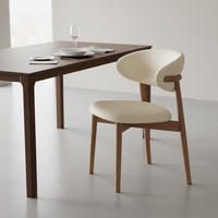 Chaise de salle à manger de luxe européenne moderne en tissu et bois massif pour la maison, l'hôtel, l'appartement