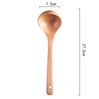 Onbeschilderde groothandel natuurlijke beukenhouten kookgereiset, houten spatel, lepel, saladevork, antiaanbak keukengerei