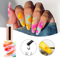 Vernis à ongles gel liquide Cloverfei 15ml effet fleur éclose, vernis gel UV pour nail art
