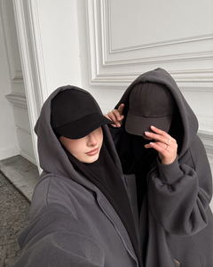 Áo choàng Abaya có logo tùy chỉnh dành cho nữ, có túi bên, kiểu dáng áo khoác dài rộng, kiểu áo choàng Muslim, áo sweatshirt tay dài, phong cách Gothic đường phố - Product Image 3