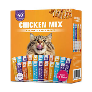 Toptan evcil hayvan yemeği yüksek Protein tavuk orkinos somon Pet kedi şeritler sağlıklı lezzetli kedi köpek ıslak davranır - Product Image 5