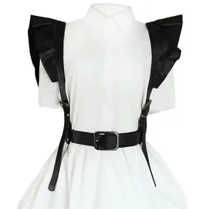 Women's Punk Straps Pu Leather Adjustable Gothic Angel Wing Faux Leather Waist Shoulder Belt