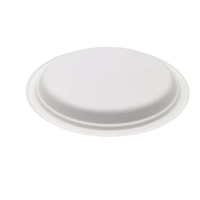 Assiettes BIRCHIO 9'' 100% compostables, 10'' à 3 compartiments, robustes, jetables, écologiques, biodégradables, à motif uni