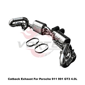 Vortex Aggressive Sport Sound Valved Stainless Steel <b>Exhaust</b> Fits Porsche 911 991 GT3 4.0L Racing Setup - Product Image 4