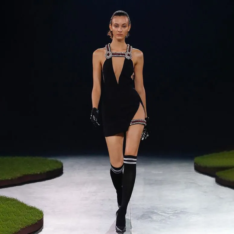 Novance B3152 Spring 2022 Women S Clothing Black Bandage Dress Women Vestidos De Lujo Cristal Evening Party Clubwear Outfit