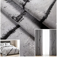 Tissu de literie et de canapé en polyester 100% haut de gamme, à motif abstrait, technique de broderie tissée, vente en gros