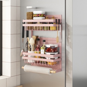 <span class=keywords><strong>Étagère</strong></span> magnétique multicouches pour <span class=keywords><strong>réfrigérateur</strong></span>, support mural multifonctionnel pour épices, cuisine, système de rangement - Product Image 6