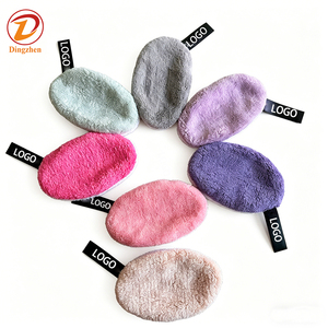 Tampons nettoyants réutilisables doux pour le visage et les <span class=keywords><strong>yeux</strong></span> en microfibre corail, 2 couches, avec logo personnalisé, zéro déchet, avec <span class=keywords><strong>lotion</strong></span> - Product Image 5
