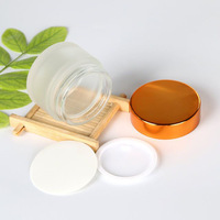 5g 10g 15g 20g 50g 100g pot de crème en verre transparent 30g pot en verre cosmétique pour crème pour le visage pot en verre avec emballage à couvercle à vis en aluminium