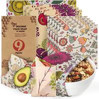 Pain bio en gros eco cire d'abeille wrap tissu papier cire d'abeille alimentaire wrap papier sac fabricant 2024 vente chaude