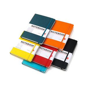 Agenda A5 con Copertina Rigida in Pelle, Pagine <span class=keywords><strong>a</strong></span> <span class=keywords><strong>Righe</strong></span>, Elastico e Logo Personalizzato per Pianificazione Quotidiana - Product Image 1