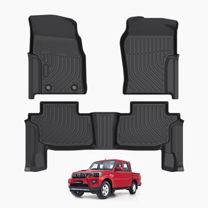Toptan kamyon halı tüm hava araba paspasları 3D Tpe araba paspaslar için Mahindra Pick Up çift kabin 2018-2024 derin çanak paspas - Product Image 1