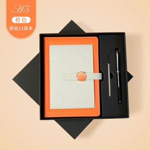 Cuaderno Promocional A5 con Logotipo Impreso Personalizado, Cuaderno de Oficina Grueso de Imitación de Cuero para Empresas, Juego de Regalo en Caja - Product Image 4
