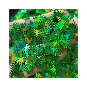 10mmm Plam Arbres Vert Confettis Paillettes Usine Personnalisée En Gros - Product Image 1