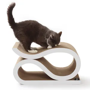 Indoor Visual Ornaments Multiple Cats Interactively Playing Corrugated Cardboard Cat Scratcher