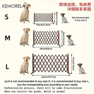 Retractable wooden fence, yard wall, anti-corrosion wooden fence, comprehensive fence, dog and cat pet partition, vegetable - Product Image 3