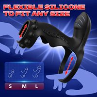 Dual Ring Adult Sexspielzeug Stimulator Massage gerät Vibrierender Penis Ring Cock Sleeve für Männer Erektion verbesserung und weibliches Vergnügen