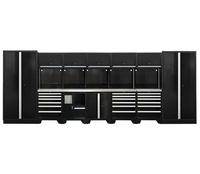 Chariot d'atelier suspendu pour garage, en acier inoxydable, poste de travail de 1,5 m, système de rangement modulaire en métal, style et taille personnalisables