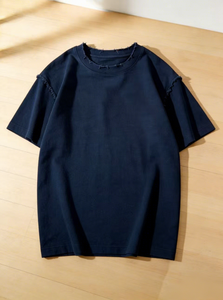 Camiseta de Lujo para Hombre, 100% Algodón, Cuello Redondo, Manga Corta, Hombros Caídos, Personalizable con Logotipo Bordado - Product Image 3