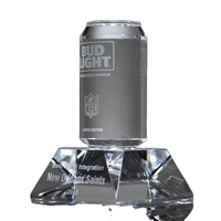 Trophée en cristal en forme de bouteille de bière pour souvenir de bar