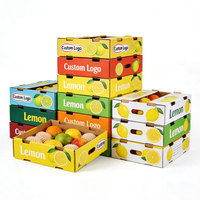 Cartons personnalisables en carton ondulé pour le transport de citrons avec plateau intégré