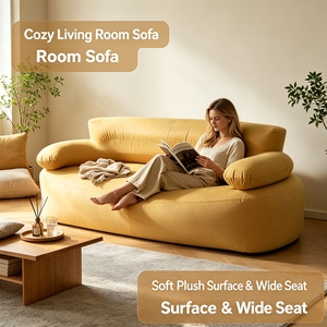 Automatic Built-In Air Pump Foldable Portable Minimalist Tufted <strong>Inflatable</strong> One Seat <strong>Corner</strong> Lounger <strong>Sofa</strong> for Villa Hospital Use - Product Image 1