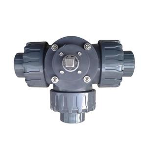 COVNA Commande Urgente DN40 Robinet à Trois Voies en L 24V PVC Plastique à Véritable Bille - Product Image 1