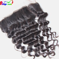 Penawaran dan diskon barang depan 13*4 penutup HD transparan simpul diputihkan rambut manusia bergelombang alami murah renda tipis tinggi tinggi