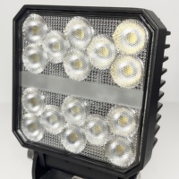 Lampe de travail LED 80W rectangulaire carrée en aluminium, fabriquée en Chine, conforme EMC, résistante aux chocs 30G, étanche IP67, 10-40V pour excavatrice