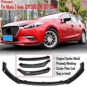 3Pcs Glossy Black <b>Car</b> Front Bumper Splitter Lip Cover Trim Front Bumper <b>Diffuser</b> Lip Cover Wing Fit <b>for</b> MAZDA 3 Axela 2014 2018 - Product Image 2