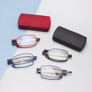 Mini Metal Folding <strong>Reading</strong> <strong>Glasses</strong> Small Round Square Portable Foldable Blue Light Blocking Folding <strong>Reading</strong> <strong>Glasses</strong> With Case - Product Image 6