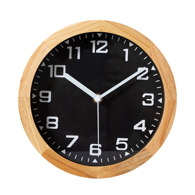 Natural Wood Tone Color Silent Quartz Movement Home Decor Wooden Wall Clock