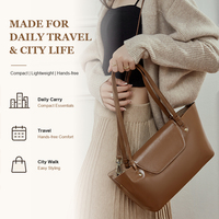 Sac fourre-tout en cuir véritable, minimaliste, grande capacité, pour le bureau, le travail, les trajets quotidiens, sac à bandoulière pour femmes, entièrement personnalisable, fournisseur