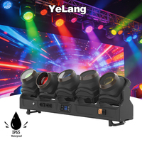 Projecteur de scène IP65 étanche TORNADO TB 5 IP 5x120W RGBL LED à tête mobile, intensité variable, tension universelle DMX512 pour concerts et événements