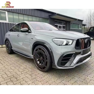 Brabu Style Dry Carbon Body Kit With Front Lip Rear <b>Diffuser</b> Rear Spoiler Exhaust Tips for Mercedes Ben GLE63 AMG 2020-2022 - Product Image 6