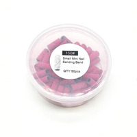 Lucida Haute Qualité Vente Chaude 3.0mm Petits Ongles Outils De Polissage Bande De Ponçage Ongles Manucure Mini Bande De Ponçage Couleur Rose 50pcs
