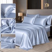 Juego de Fundas de Almohada de Seda de Morera de 19/22 mm, Juego de Ropa de Cama de Seda de Lujo Personalizado de Fábrica, Cubrecama de Seda, Sábana Ajustable, Sábana Plana